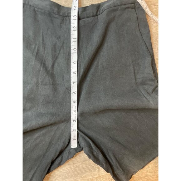 Vintage 90s Bobby Chan Black Silk Blend High Waisted Shorts Sz 8 - Picture 6 of 7